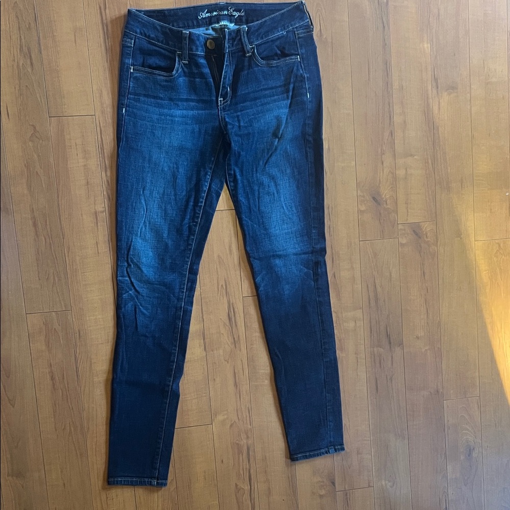 American Eagle Outfitters Women's Dark Blue Jeggings